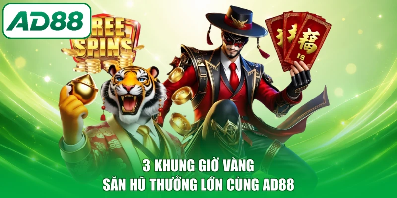 3 khung giờ vàng săn hũ thưởng lớn cùng AD88